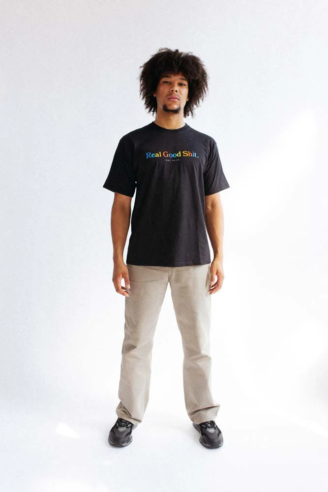 Multicolour Real Good Shit Tee (Black) - Image 3