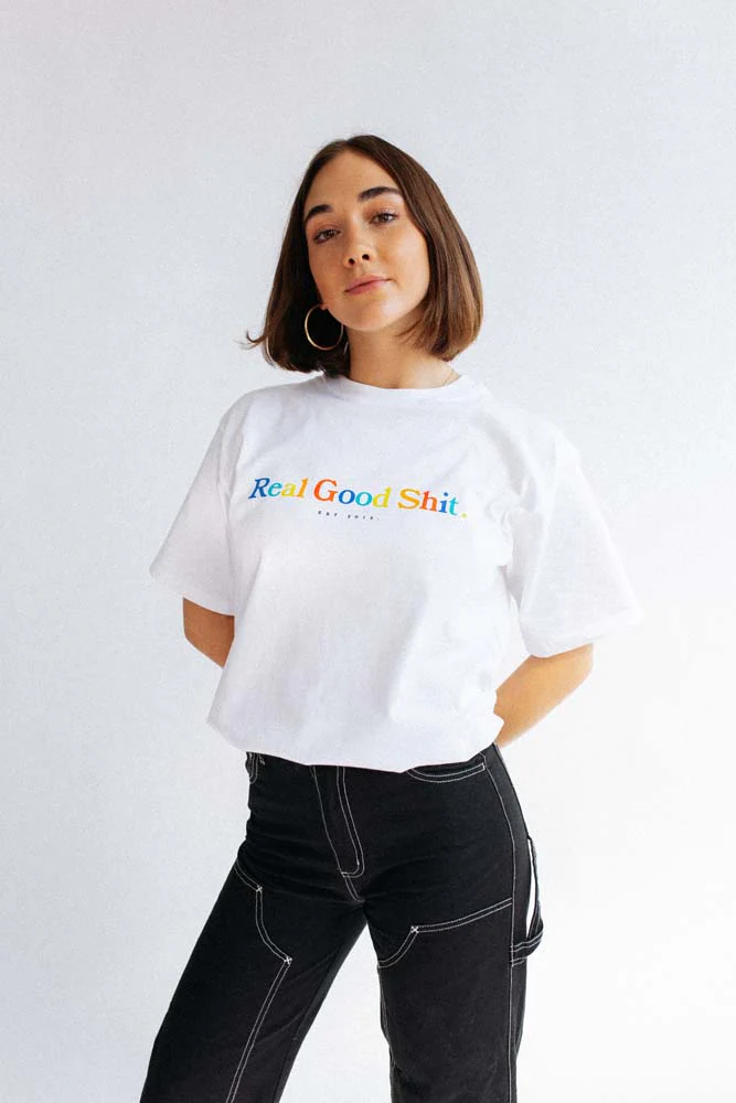 Multicolour Real Good Shit Tee (White) - Image 3