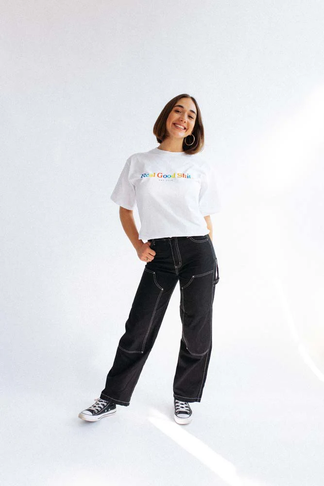 Multicolour Real Good Shit Tee (White) - Image 4