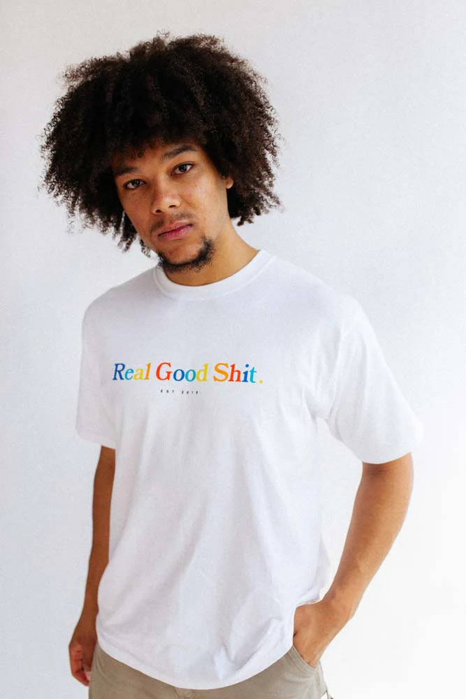 Multicolour Real Good Shit Tee (White) - Image 5